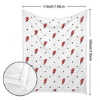 Red Lightning - Double-Layer Fleece Blanket 51"x59"