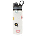 Love Message Insulated Water Bottle with Dual-Use Lid (18oz) One Size Insulated Water Bottle with Dual-Use Lid (18oz) Love Printed Offshore