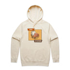 Coffee To The Rescue - Mens Hoodie Ecru Mens Hoodie Coffee Printed In Australia