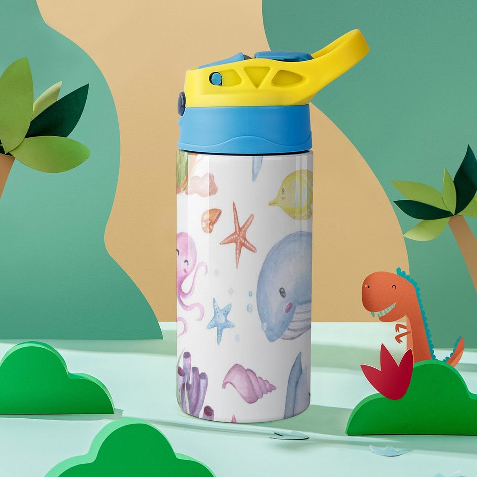 Under The Sea - Little Kids Water Bottle Little Kids Water Bottle animal Ocean Printed Offshore