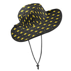 Yellow Lightning Wide Brim Bucket Hat Wide Brim Bucket Hat comic Printed Offshore