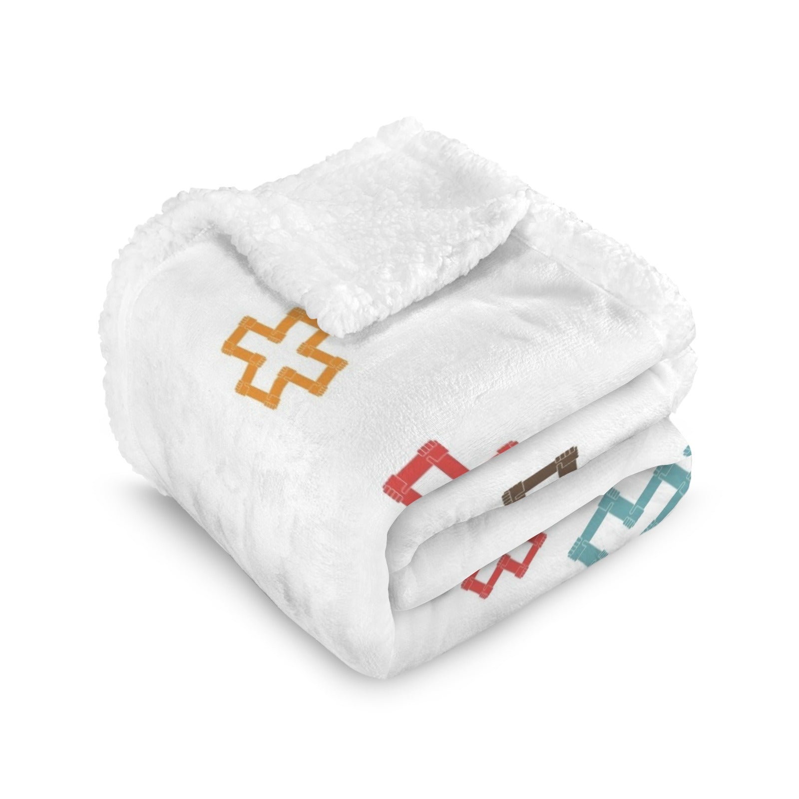 Plus And X - Double-Layer Fleece Blanket 51"x59"