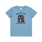 Frazzled Cat, Hang On Let Me Overthink This Kid's AS Colour T-shirt Carolina Blue Kids Youth T-shirt animal Printed In Australia
