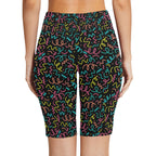 Squiggle Time Women's Bike Shorts With Side Pockets Women's Bike Shorts Printed Offshore