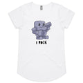 I Rock - Womens Scoop Neck T-Shirt White Womens Scoop Neck T-shirt Music Printed In Australia