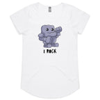 I Rock - Womens Scoop Neck T-Shirt White Womens Scoop Neck T-shirt Music Printed In Australia