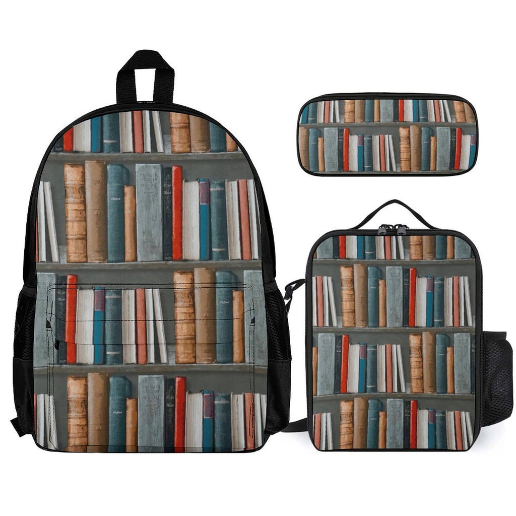 Books Three Piece Backpack Set white One size Three Piece Backpack Set Printed Offshore
