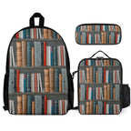 Books Three Piece Backpack Set white One size Three Piece Backpack Set Printed Offshore