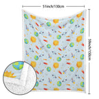 Busy Space - Double-Layer Fleece Blanket 51"x59"