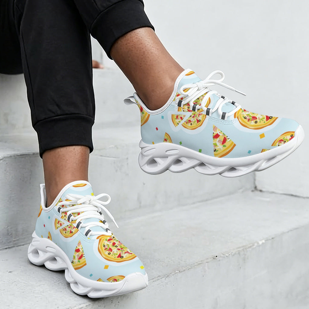 Pizzas On Blue Women's Twisted Sole Sneakers