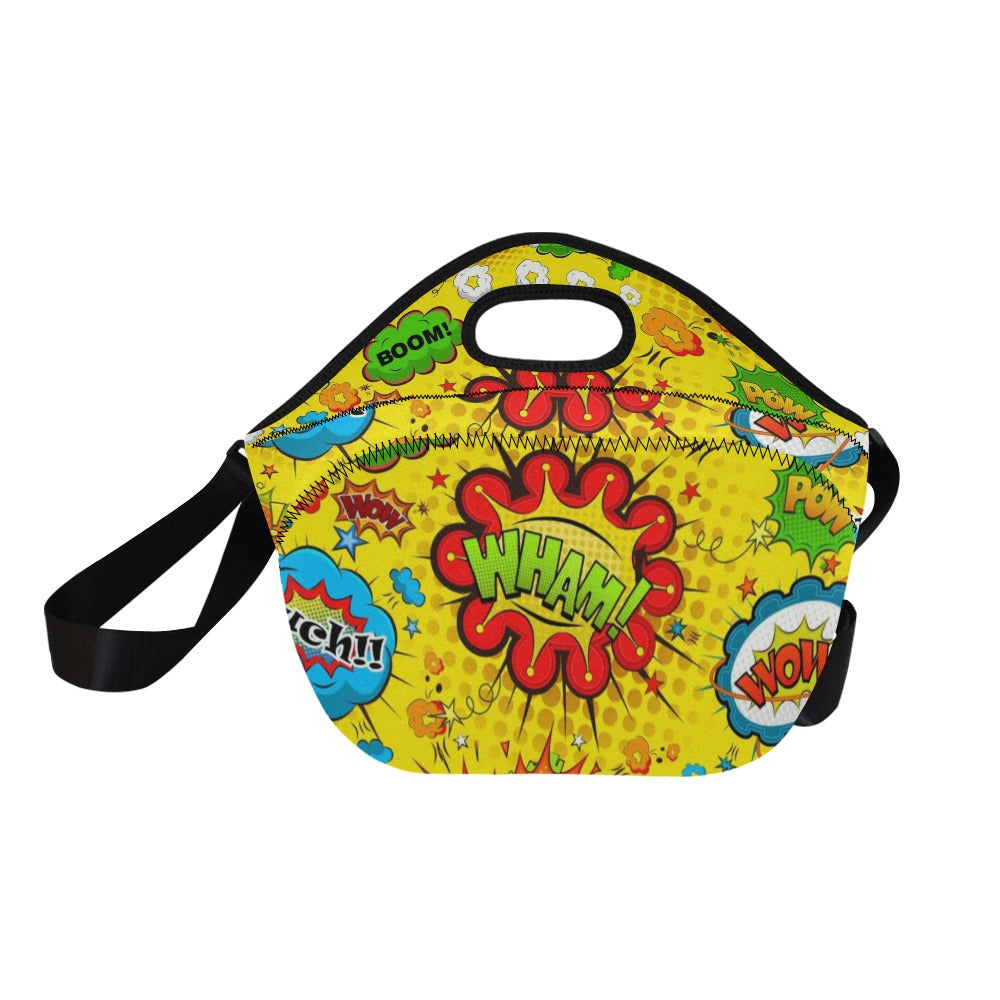 Comic Book Yellow - Neoprene Lunch Bag Neoprene Lunch Bag Printed Offshore