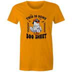 This Is Some Boo Sheet, Halloween - Womens T-shirt Orange Womens T-shirt Halloween Printed In Australia