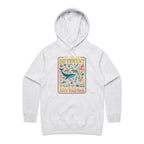 We Are All Different, But We All Swim Together Women's AS Colour Hoodie White Marle Womens Hoodie animal Ocean Positivity Printed In Australia