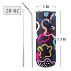 Floral In The Abstract - 20oz Tall Skinny Tumbler with Lid and Straw
