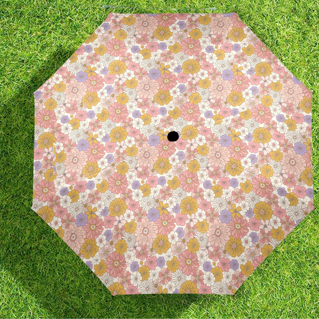 Faded Floral Umbrella Umbrella Plants Printed Offshore