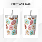 Pastel Doughnuts Small Stainless Steel Travel Mug Cup 12oz/350ml