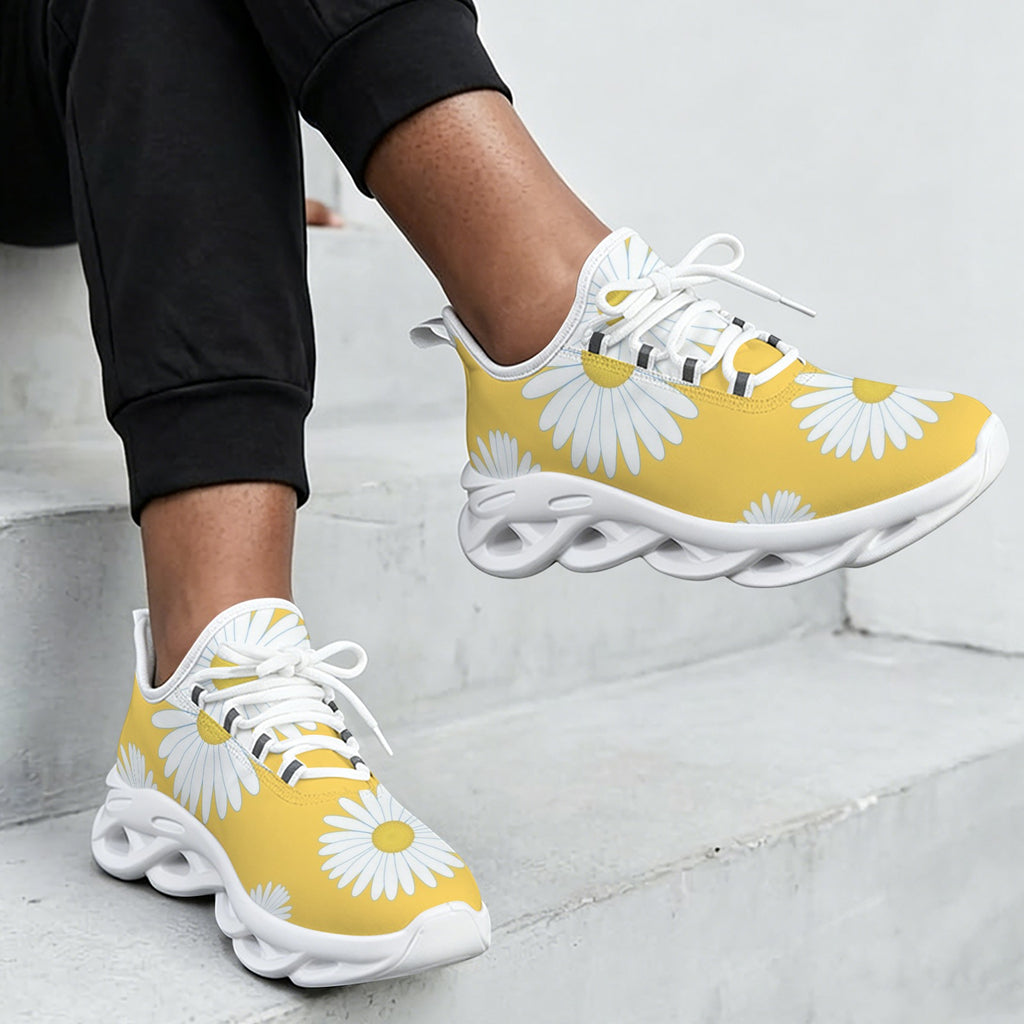 Daisies On Yellow Women's Twisted Sole Sneakers
