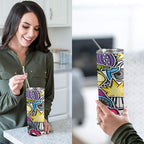 Sticker Music 20oz Tall Skinny Tumbler with Lid and Straw