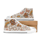 Peace And Love Kids High Top Canvas Shoes