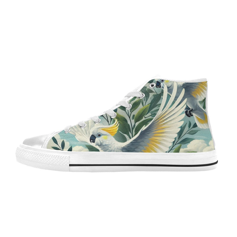 Cockatoo - Women's High Top Canvas Shoes US12 Womens Classic High Top Shoes animal Printed Offshore