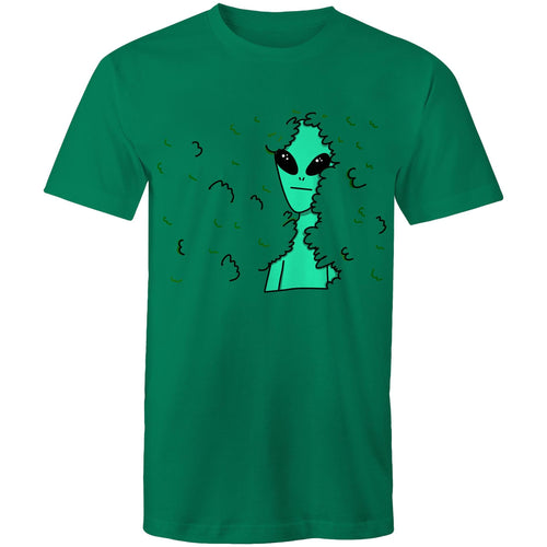 Alien Hedge - Mens T-Shirt Kelly Green Mens T-shirt Printed In Australia Sci Fi