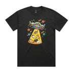 UFO Cat Abduction AS Colour Heavy Faded Tee Unisex Faded coal Heavy Faded T-shirt animal Printed In Australia Sci Fi