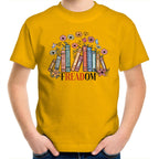 Freedom, Reading Books - Kids Youth T-shirt Gold Kids Youth T-shirt Printed In Australia Reading