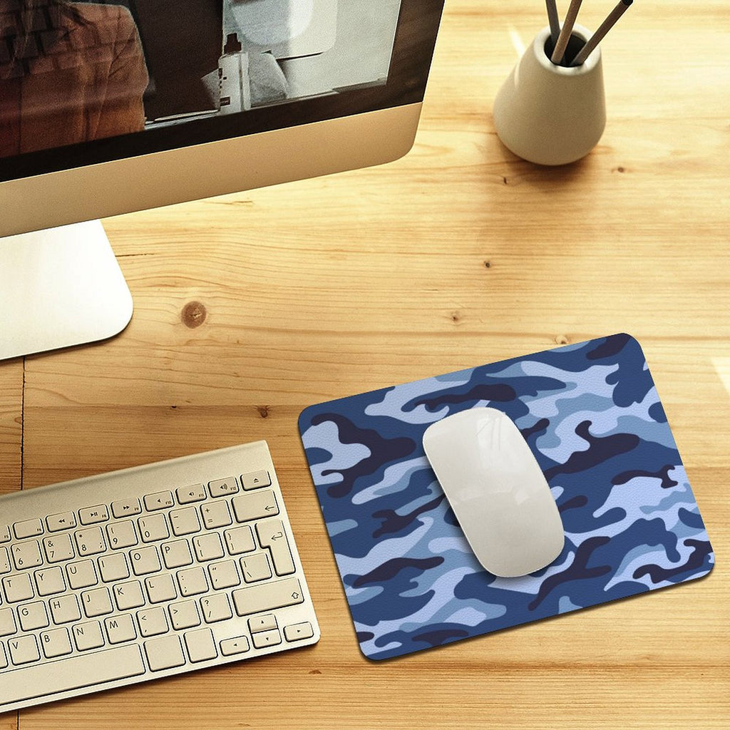 Blue Camouflage Leather Mouse Pad Leather Mouse Pad Printed Offshore