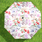 Floral Watercolour - Semi-Automatic Foldable Umbrella (Model U12) Semi-Automatic Foldable Umbrella (U12)