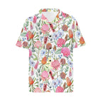 Australian Flowers Men's Short Sleeve Hawaiian Shirt Men's Hawaiian Shirt (New) Plants Printed Offshore