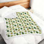 Cute Avocados - Double-Layer Fleece Blanket 51"x59"