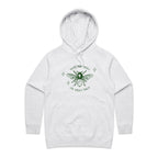 Save The Bees - Womens Hoodie White Marle Womens Hoodie Environment Printed In Australia