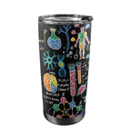 Science Time Blackboard - 20oz Mobile Tumbler with Lid (Black Lock) One Size 20oz Travel Mug Printed Offshore Science