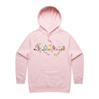 Birds On A Branch - Womens Hoodie Pink Womens Hoodie animal Printed In Australia