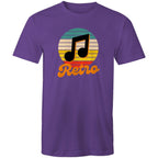 Retro Music - Mens T-Shirt Purple Mens T-shirt Music Printed In Australia Retro
