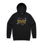 Wow, Comic Book - Mens Hoodie Black Mens Hoodie comic Printed In Australia