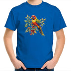 Lorikeet, Australian Birds - Kids Youth T-shirt Bright Royal Kids Youth T-shirt animal Printed In Australia