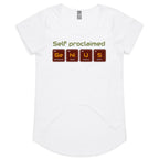 Self Proclaimed Genius, Periodic Table - Womens Scoop Neck T-Shirt White Womens Scoop Neck T-shirt Printed In Australia Science