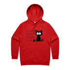 Frazzled Cat, It's Fine, I'm Fine, Everything Is Fine - Womens Hoodie Red Womens 2XL Womens Hoodie animal Printed In Australia