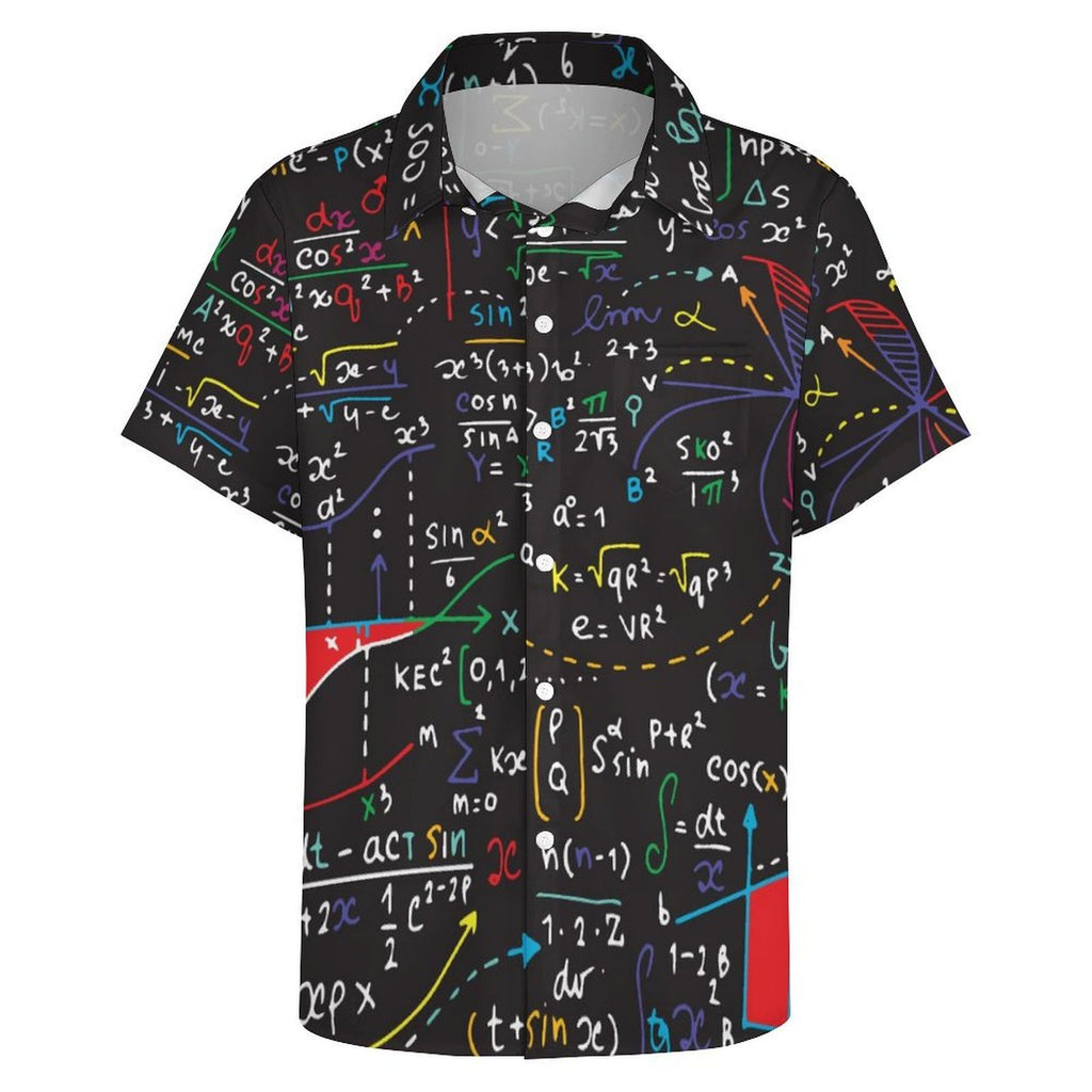 Colourful Maths Formulas - Women's Short-Sleeve Button Up Shirt