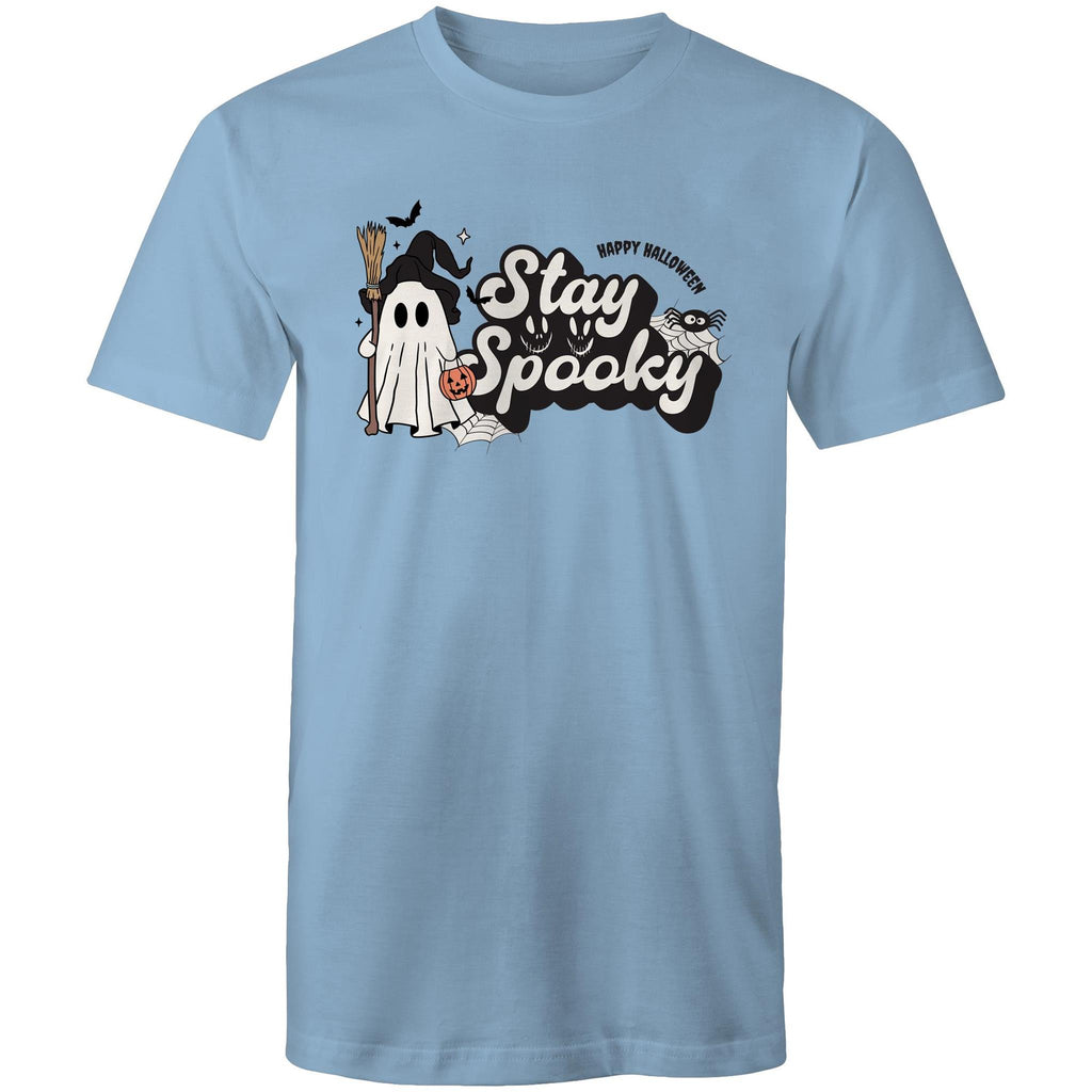 Stay Spooky, Halloween - Mens T-Shirt Carolina Blue Mens T-shirt Halloween Printed In Australia