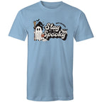 Stay Spooky, Halloween - Mens T-Shirt Carolina Blue Mens T-shirt Halloween Printed In Australia