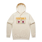 Everything Is OK, Periodic Table - Mens Hoodie Ecru Mens Hoodie Positivity Printed In Australia Science