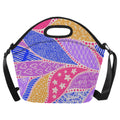 Pink Swirl Neoprene Lunch Bag/Large (Model 1669) One Size Neoprene Lunch Bag Printed Offshore