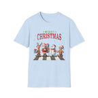 Fab Four Of Christmas Crossing The Road - Unisex Softstyle T-Shirt