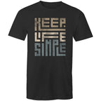 Keep Life Simple - Mens T-Shirt Black Mens T-shirt Printed In Australia
