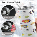 Tropical Fish 20oz Tall Skinny Tumbler with Lid and Straw