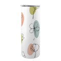 Flower Lines 20oz Tall Skinny Tumbler with Lid and Straw One Size 20oz Tall Skinny Tumbler with Lid and Straw Printed Offshore