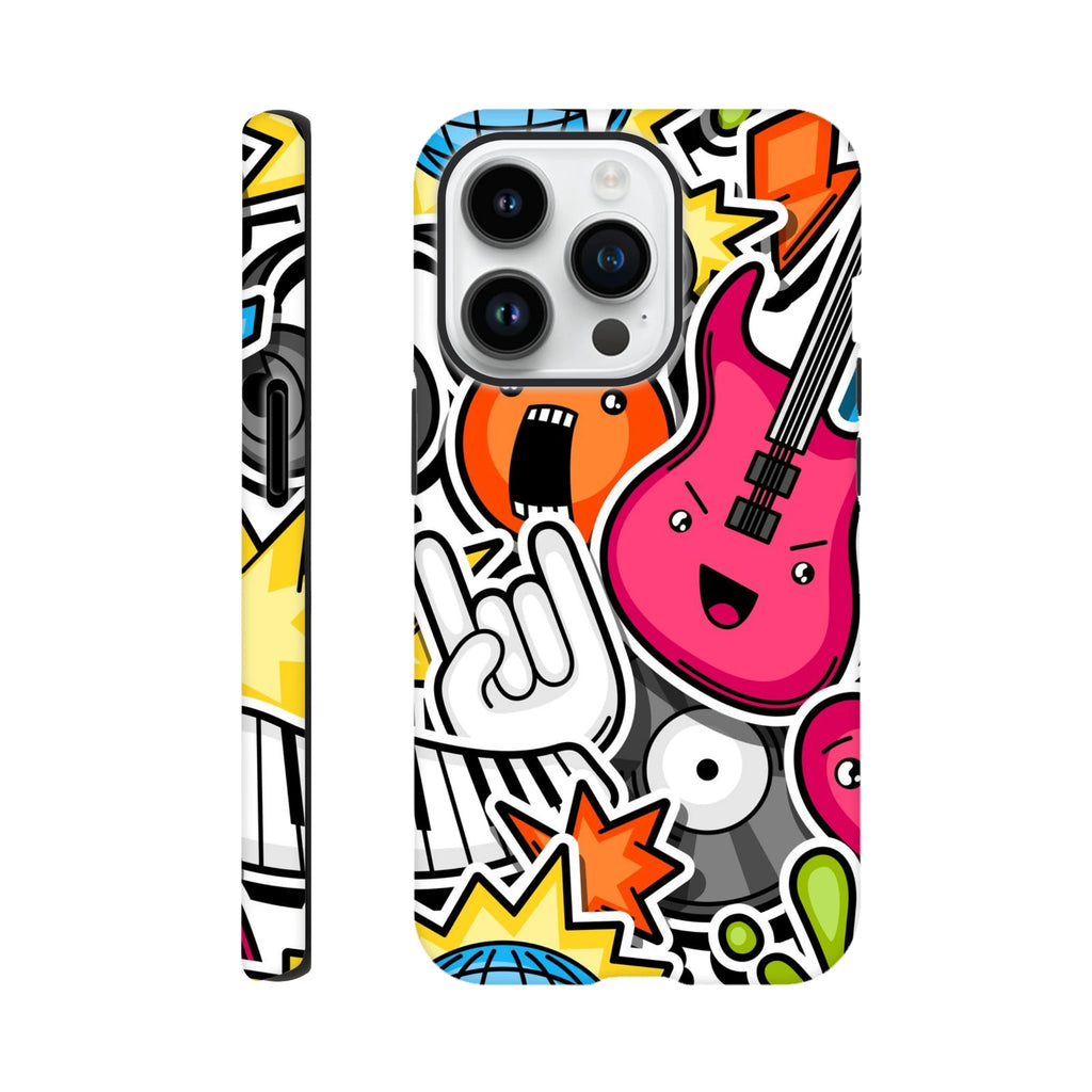 Sticker Music - Apple iPhone Tough case iPhone 14 Pro iPhone Tough Case Globally Fulfilled Music