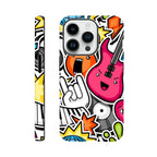 Sticker Music - Apple iPhone Tough case iPhone 14 Pro iPhone Tough Case Globally Fulfilled Music